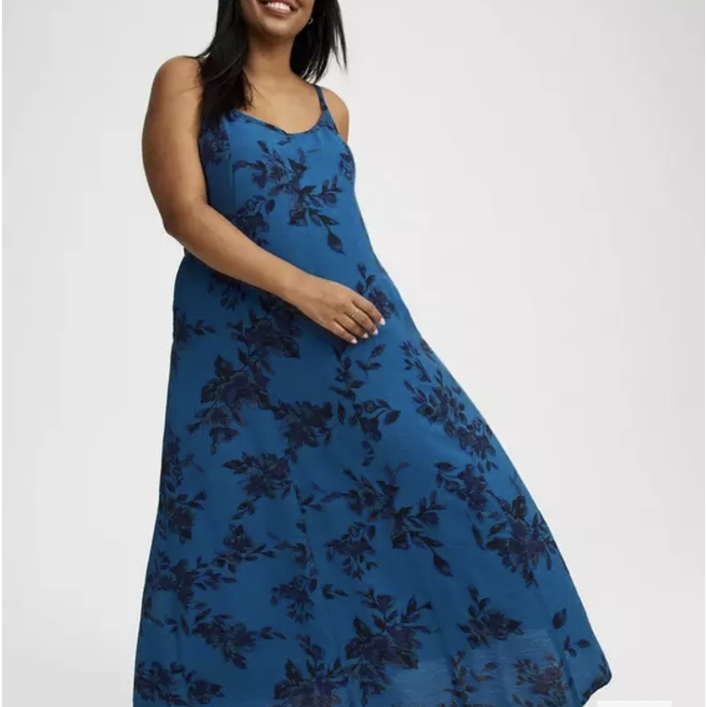 Floral Blue Maxi Dress